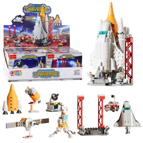 LEAN TOYS Klocki Konstrukcyjne Stacja Kosmiczna Rakieta Kolekcja 24-58 el. Mix