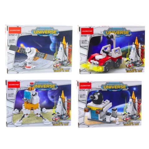 LEAN TOYS Klocki Konstrukcyjne Stacja Kosmiczna Rakieta Kolekcja 24-58 el. Mix
