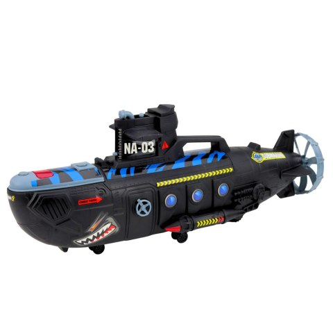 LEAN Toys Wojskowa Łódź Podwodna Czarna Światła Dźwięki