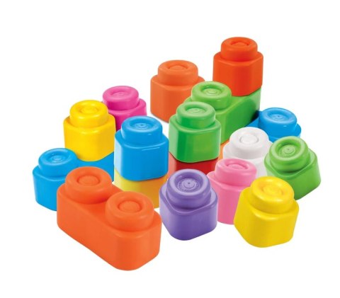 Clementoni Clemmy Kolorowy Zestaw Woreczek 20 Miękkich Klocków Clementoni 17877