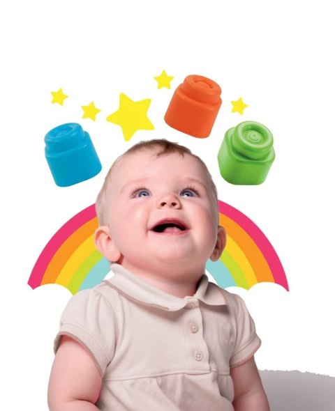 Clementoni Clemmy Kolorowy Zestaw Woreczek 20 Miękkich Klocków Clementoni 17877