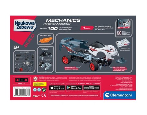 Clementoni Naukowa Zabawa Klocki Laboratorium Mechaniki Hipersamochód Język Polski Clementoni 50683