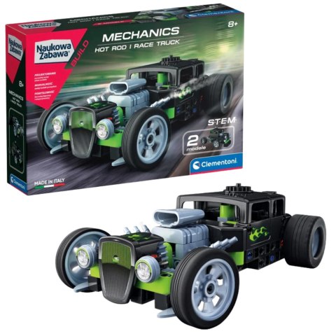 Clementoni Naukowa Zabawa Klocki Laboratorium Mechaniki Hot Rod i Race Truck Język Polski Clementoni 50792
