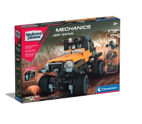 Clementoni Naukowa Zabawa Klocki Laboratorium Mechaniki Jeep Safari Język Polski Clementoni 50123