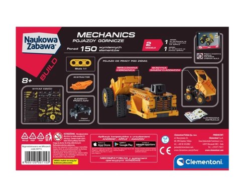 Clementoni Naukowa Zabawa Klocki Laboratorium Mechaniki Pojazdy Górnicze Język Polski Clementoni 50715