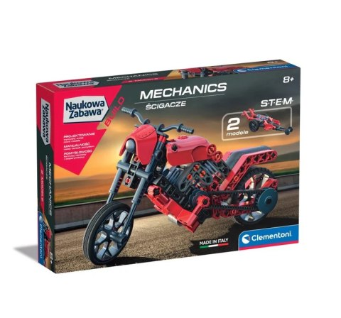 Clementoni Naukowa Zabawa Klocki Laboratorium Mechaniki Ścigacze Język Polski Clementoni 50789