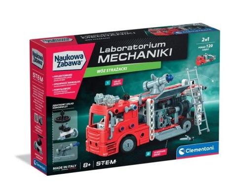 Clementoni Naukowa Zabawa Klocki Laboratorium Mechaniki Wóz Strażacki Język Polski Clementoni 50245