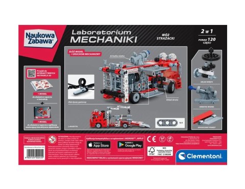 Clementoni Naukowa Zabawa Klocki Laboratorium Mechaniki Wóz Strażacki Język Polski Clementoni 50245