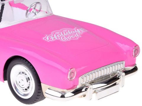 JOKOMISIADA Autko Retro Cadillac na pilota + Elegancka Lalka w Futrze RC0745