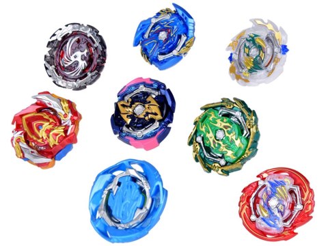 JOKOMISIADA Duży zestaw wyrzutnia 8 dysków bączków GYRO spinner walizka ZA5462