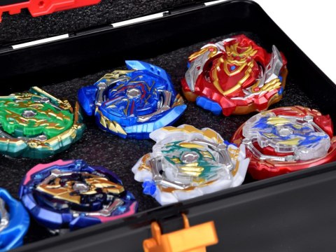 JOKOMISIADA Duży zestaw wyrzutnia 8 dysków bączków GYRO spinner walizka ZA5462