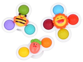 JOKOMISIADA Zabawka Sensoryczna Fidget Spinner z Przyssawką 3 szt ZA5340