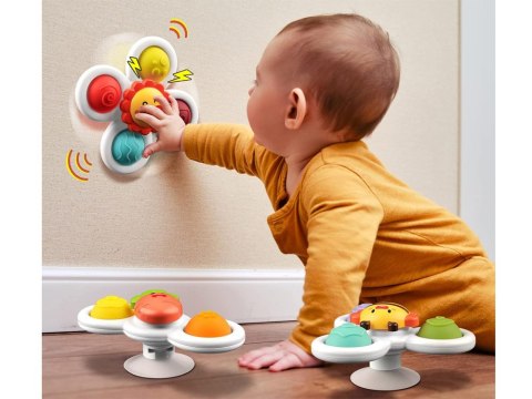 JOKOMISIADA Zabawka Sensoryczna Fidget Spinner z Przyssawką 3 szt ZA5340