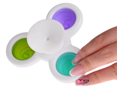 JOKOMISIADA Zabawka Sensoryczna Fidget Spinner z Przyssawką 3 szt ZA5340