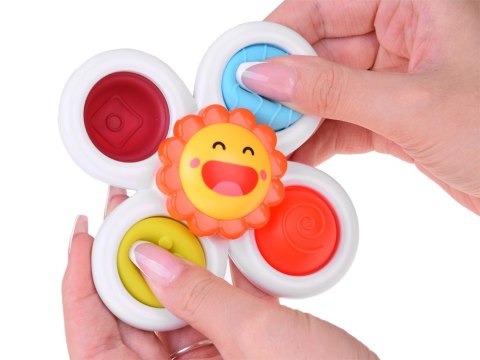 JOKOMISIADA Zabawka Sensoryczna Fidget Spinner z Przyssawką 3 szt ZA5340
