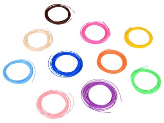 JOKOMISIADA Mega zestaw filament wkłady PCL zapas do długopisu 3D 10 kolorów 50m ZA6148
