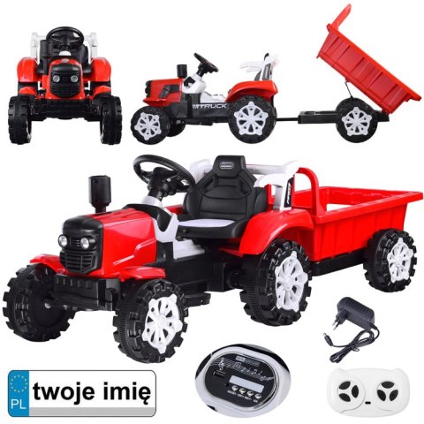 JOKOMISIADA Traktor z przyczepą na akumulator świeci PA0234