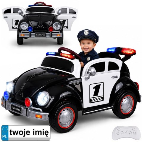JOKOMISIADA Autko na akumulator dla dziecka radiowóz garbus POLICJA bujanie PA0350
