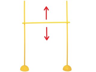 JOKOMISIADA Regulowany Płotek do skakania 150 cm Przeszkoda dla Hobby Horse SP0861