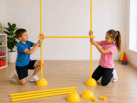 JOKOMISIADA Regulowany Płotek do skakania 150 cm Przeszkoda dla Hobby Horse SP0861