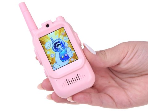JOKOMISIADA Zestaw 2x Krótkofalówki Dla Dzieci Walkie Talkie Video LCD 2" Kamera ZA6160