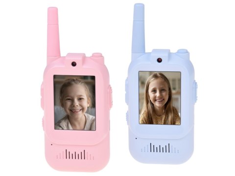 JOKOMISIADA Zestaw 2x Krótkofalówki Dla Dzieci Walkie Talkie Video LCD 2" Kamera ZA6160