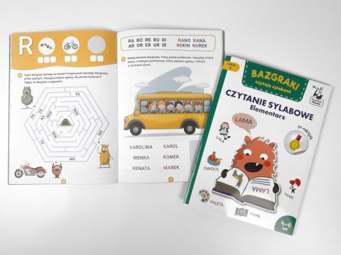 Kapitan Nauka Bazgraki czytają sylabami. Elementarz 4-6lat cz1 czytanie sylabowe KS0877