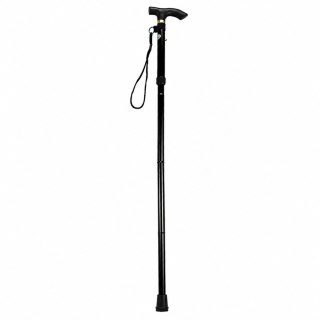LEAN Laska Teleskopowa Składana Regulowana Aluminiowa Dla Seniora Czarna 85-95cm