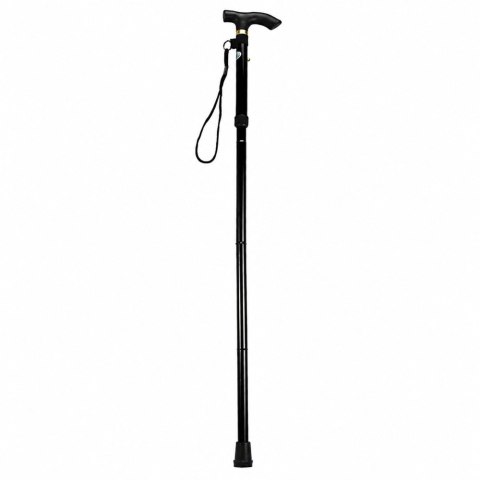 LEAN Laska Teleskopowa Składana Regulowana Aluminiowa Dla Seniora Czarna 85-95cm