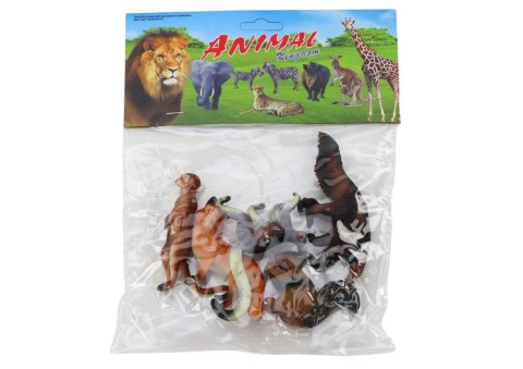 LEAN TOYS Figurki Zwierząt 5 Sztuk Wiewiórka Surykatka Mrówkojad Lis Lemur