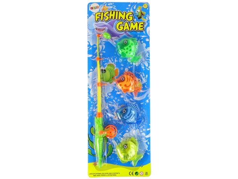 LEAN TOYS Gra Zręcznościowa Łowienie Rybek Wędka 4 Ryby