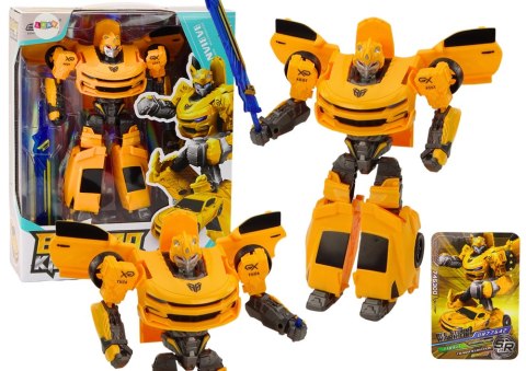 LEAN Toys Auto-Robot 2w1 Transformacja Sportowy Żółty