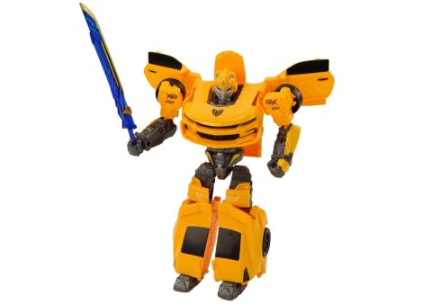 LEAN Toys Auto-Robot 2w1 Transformacja Sportowy Żółty