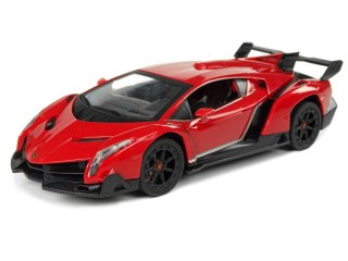 LEAN Toys Auto Zdalnie Sterowane Lamborghini Veneno Czerwony 2,4 G Pilot Kierownica Dźwięk Światła 1:24