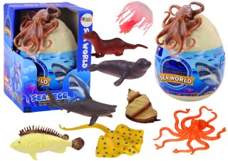 LEAN Toys Jajo Z Figurkami Zwierząt Morskich Rośliny Ośmiornica 26 El