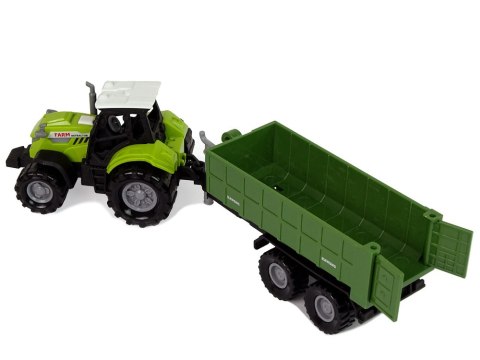 LEAN Toys Traktor Odpinana Przyczepka Farma Dźwięk Zielony