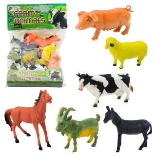 LEAN Toys Zestaw Figurki Zwierzęta Domowe Gospodarskie Farma 6 szt.