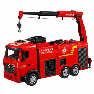 BestToys Wóz Strażacki z Dźwigiem i Armatką Wodną Zdalnie Sterowany RC Huina 1:18