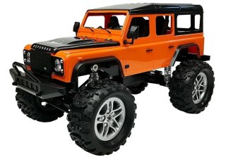 Double E Auto Zdalnie Sterowane Land Rover Defender R/C Pomarańczowe 1:14