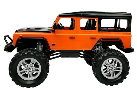 Double E Auto Zdalnie Sterowane Land Rover Defender R/C Pomarańczowe 1:14