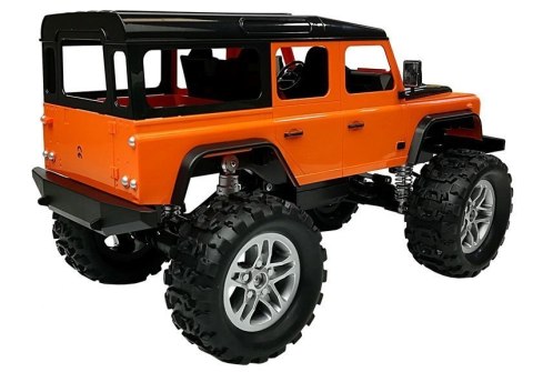 Double E Auto Zdalnie Sterowane Land Rover Defender R/C Pomarańczowe 1:14