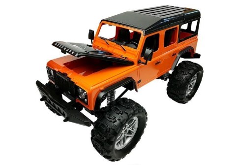 Double E Auto Zdalnie Sterowane Land Rover Defender R/C Pomarańczowe 1:14
