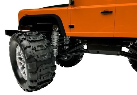 Double E Auto Zdalnie Sterowane Land Rover Defender R/C Pomarańczowe 1:14