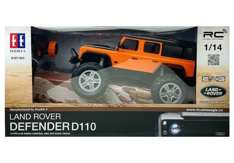 Double E Auto Zdalnie Sterowane Land Rover Defender R/C Pomarańczowe 1:14