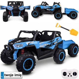 JOKOMISIADA Auto na akumulator dla dziecka dwuosobowy BUGGY 4x4 przyczepa PA0342