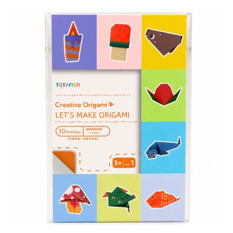 LEAN Kolorowy Zeszyt z Origami Dla Dzieci Zwierzęta Poziomy Trudności 30 Arkuszy