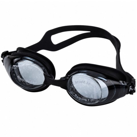 LEAN Okulary Do Pływania Regulowane Powłoka Anti Fog Ochrona UF Czarne Etui