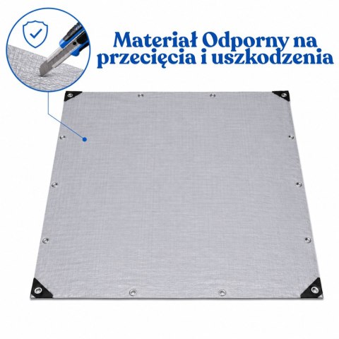 LEAN Plandeka Wodoodporna Folia Zbrojona Ochronna Przeciwdeszczowa 200 x 400 cm
