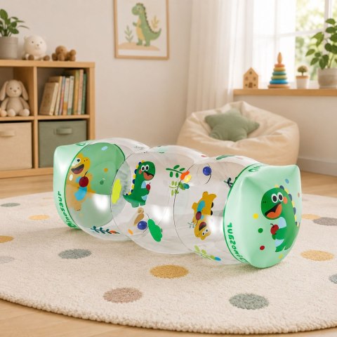 LEAN TOYS Dmuchany Walec Wałek Do Raczkowania Dla Malucha Dinozaur 51 x22cm