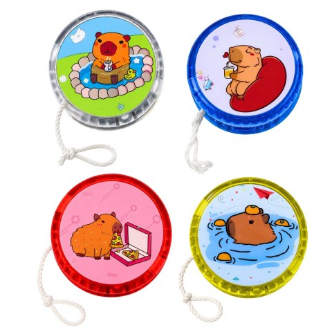 LEAN TOYS Jojo Kapibara Zabawka Zręcznościowa Świecące Kolorowe Yo-Yo 5,5 cm